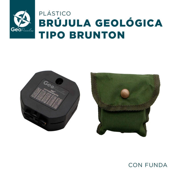 Brújula tipo Brunton plástica - Azimutal 0-360 - Imagen 2
