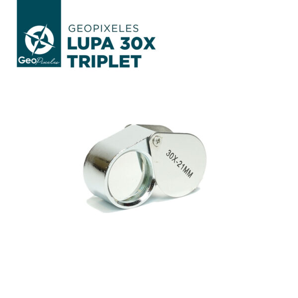 Lupa 30x - Triplet - lupa geológica - lupa triplet - geopixeles chile