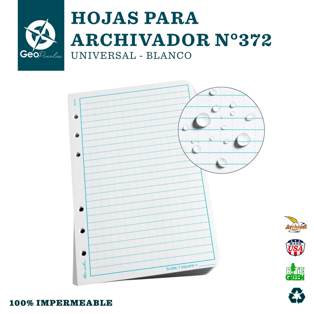Hojas para Archivador - Rite in the Rain - Impermeable 372