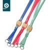 CORREA P/LUPA 2 ARGOLLAS NAC. COLLAR CUERO PARA LUPA ANILLO DOBLE PORTA LUPA DE CUERO CAFÉ