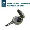 Brújula tipo Brunton Metálica - Azimutal 0-360 Geopixeles Chile - Brújulas geológicas
